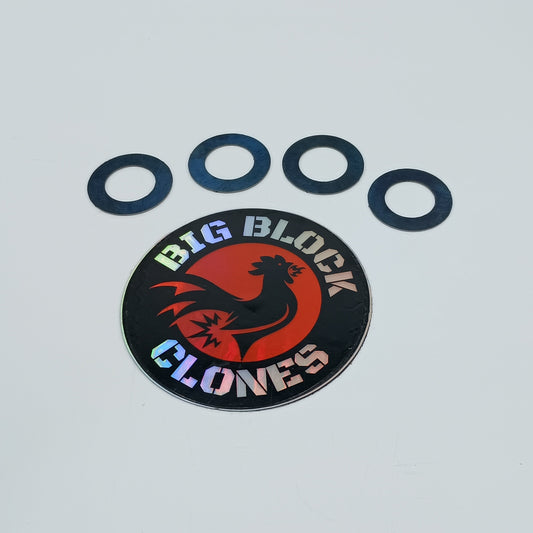 Valve Spring Shims for Shredder Head  and GX200 Clones - 0.015" Thick - Set of 4