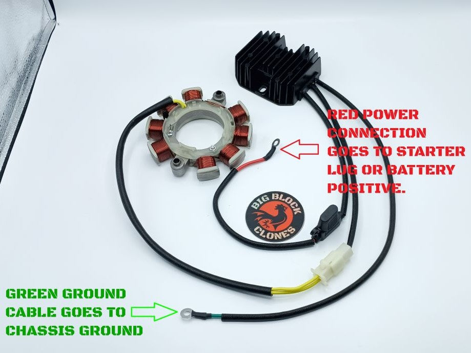 25 Amp Charging Kit for Big Block GX and Clones - GX390 - Predator 420 - Duromax 440 - Wildcat 460