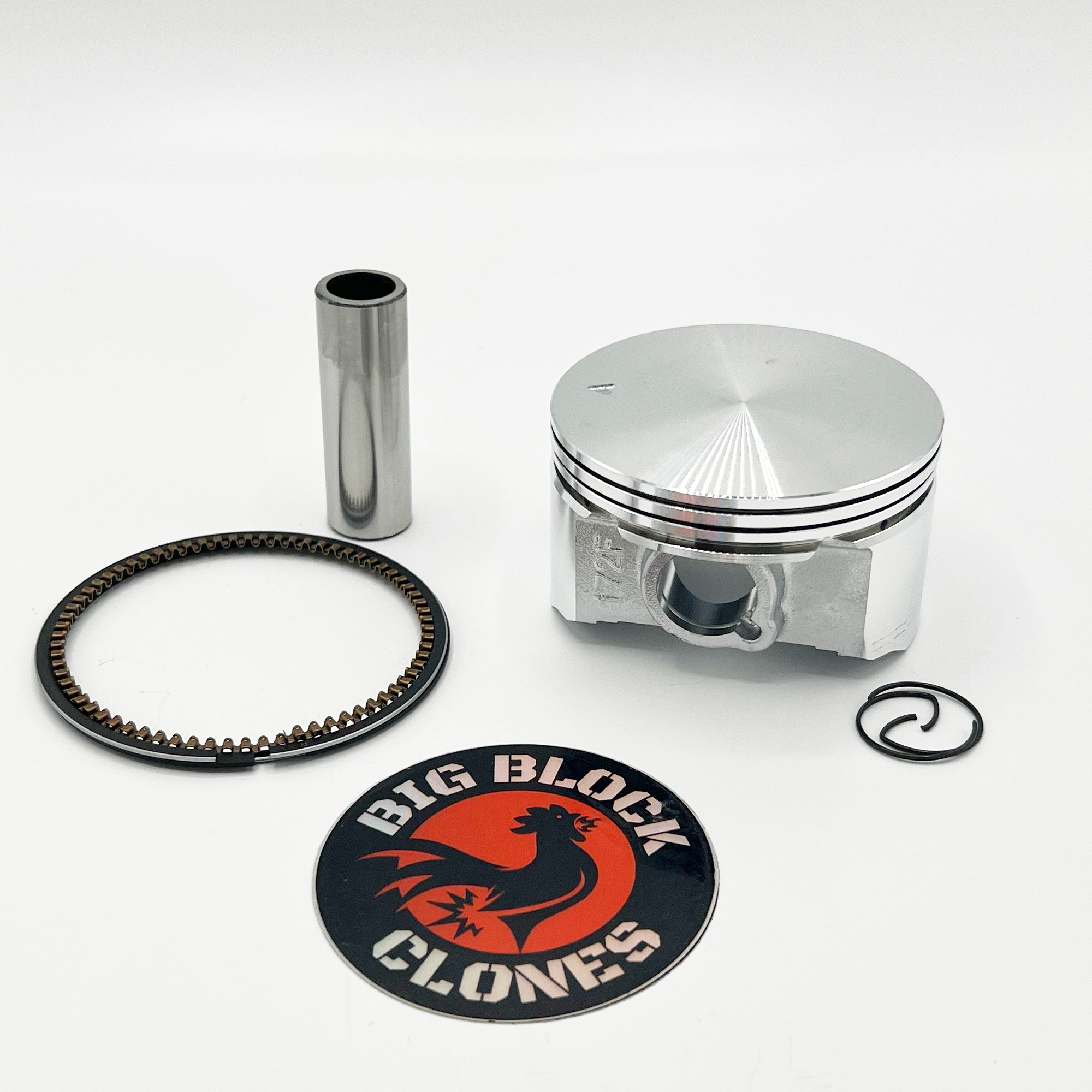 Stackable Piston Type Engine 72mm Cast Flat Top Piston Kit - For GX200 Type Small Block Engines ...