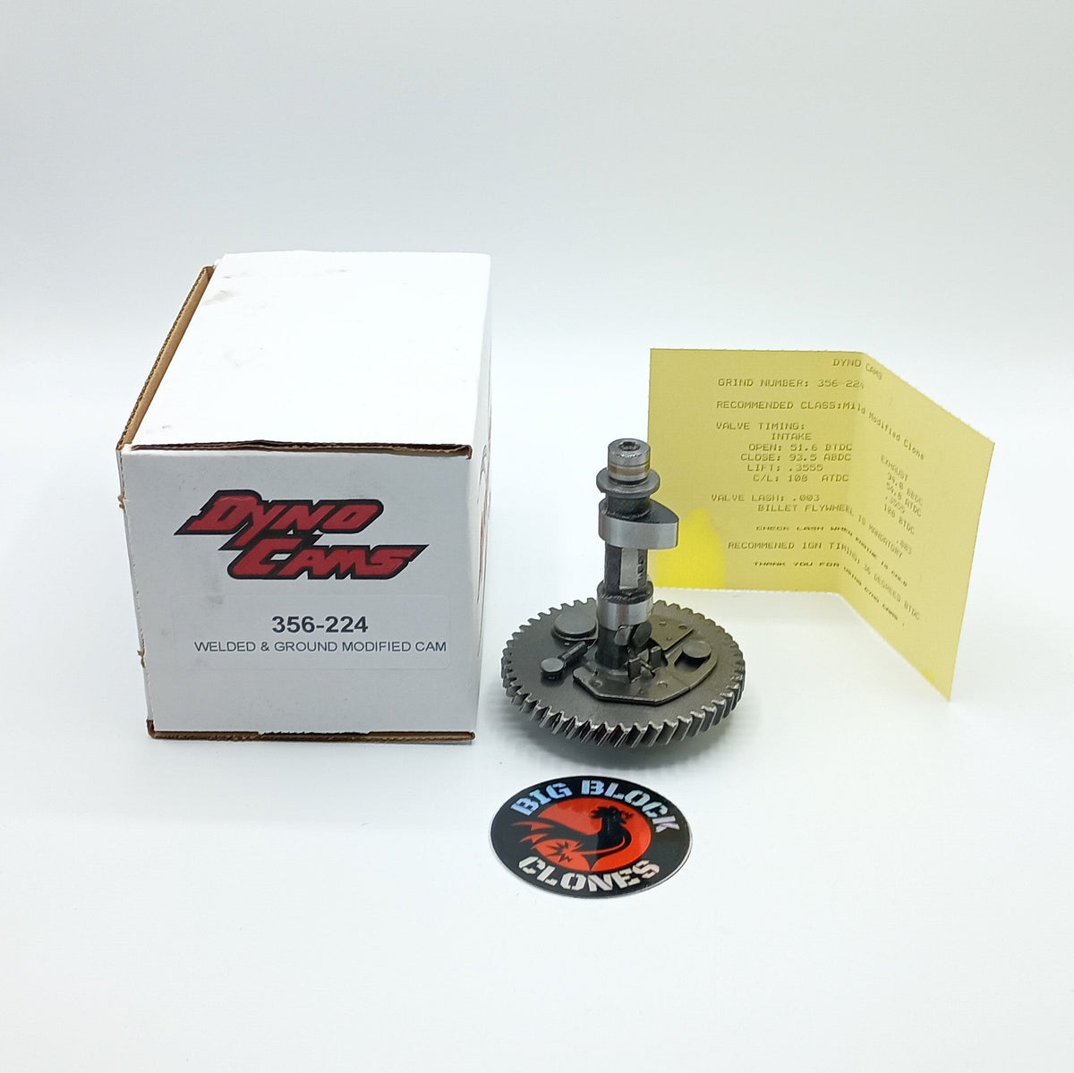 DynoCams Camshaft - 356 Grind - Clearanced for 58mm stroke cranks - 356-224